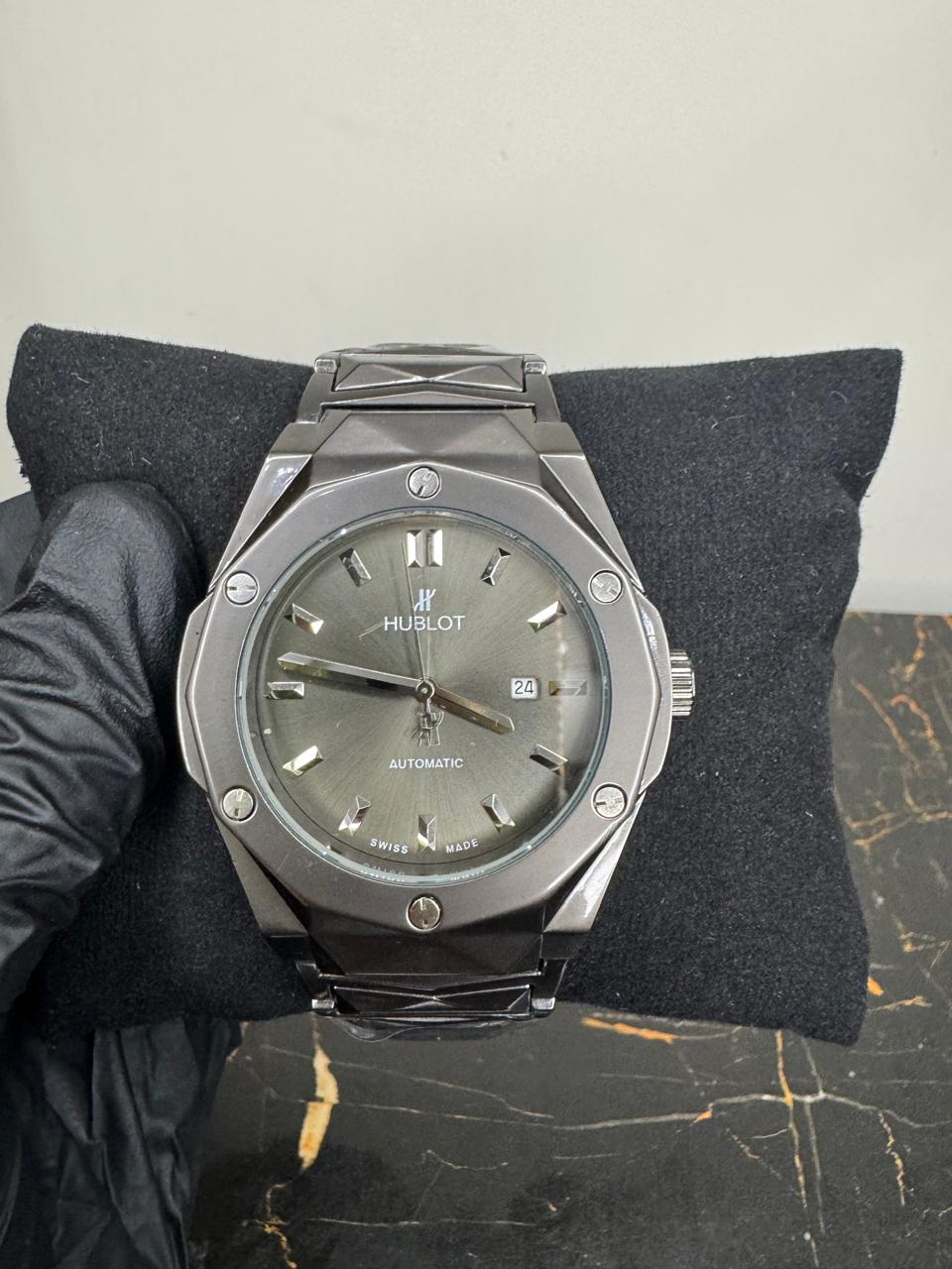 Hublot Classic Fusion Automatic - Grey Dial Grey Tone Bracelet Watch