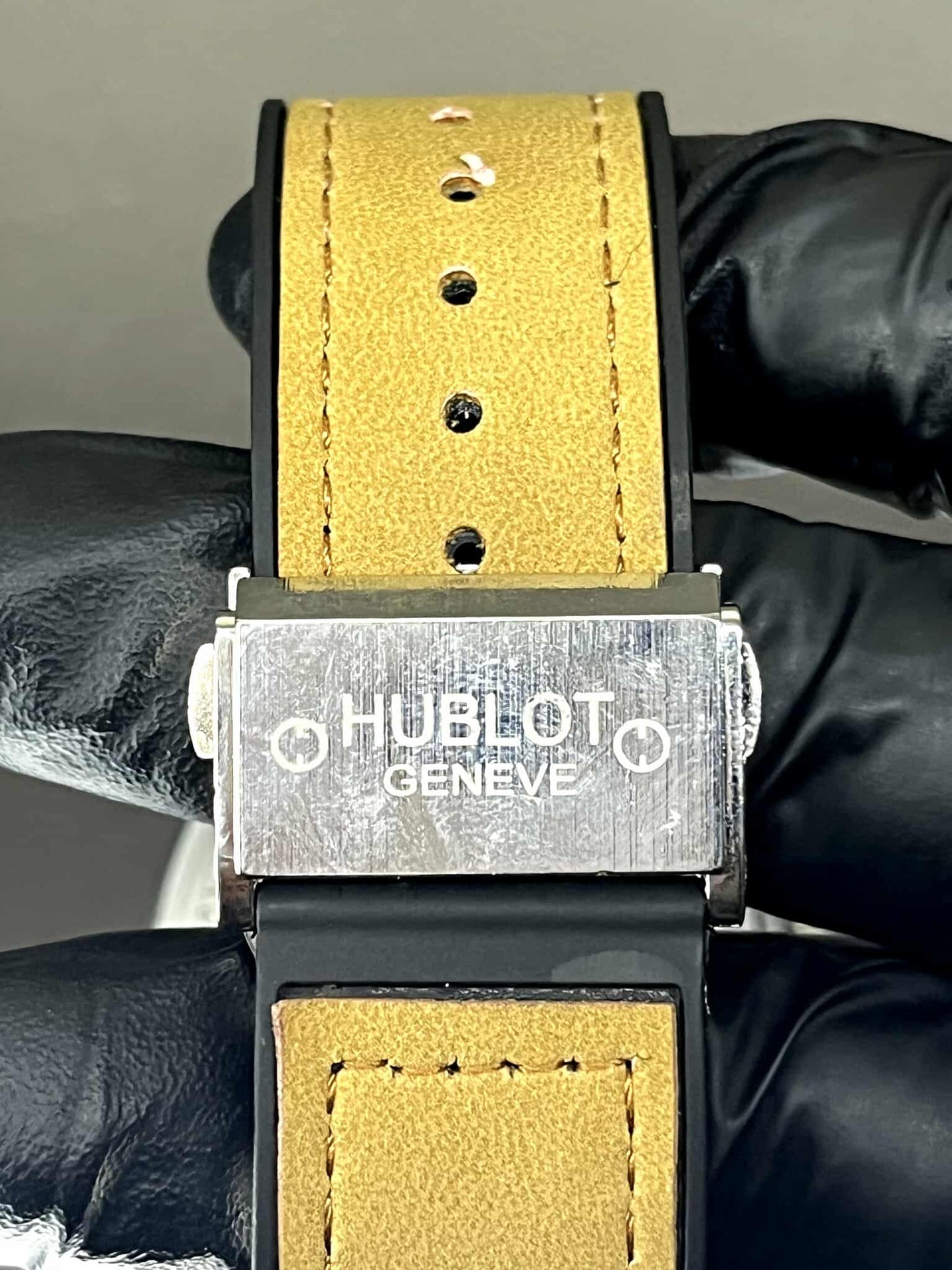 Hublot Geneve Big Bang Chronograph - Stainless Steel & Tan Leather Strap